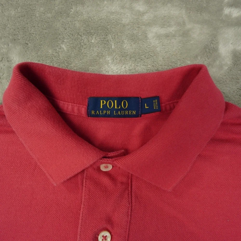 Polo Ralph Lauren Polo Shirt Men's Large Red Preppy Short Sleeve Classic